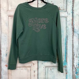 Anthropologie Back When More Love Sweatshirt Size Small